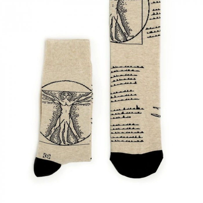 Socken Kunstwerke - Da Vinci "Vitruvianischer Mensch"